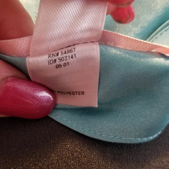 VINTAGE 2001 Victoria's Secret Slip Dress lingerie blue xsmall - Picture 8 of 11